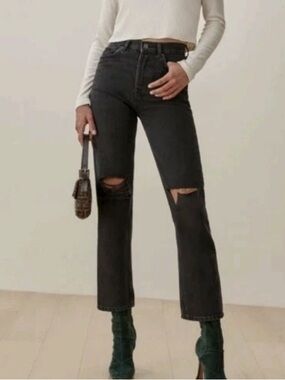 Reformation Cynthia High Rise Straight Jeans - Size 28